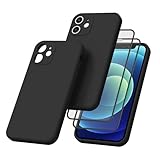 Vancle 3-in-1 für iPhone 12 Mini Hülle mit 2 Stück Panzerglas, Dünne Silikon Handyhülle für iPhone 12 Mini 5,4' Schutzhülle mit Stoßdämpfung und Weiches Faserfutter für iPhone 12 Mini Case Cover