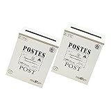 Lurrose 2 Stück Vintage Wandbriefkasten Eisen Praktische Briefkasten für Garten Dekorative mit Zeitungsfach mit Großen für Außenbereich
