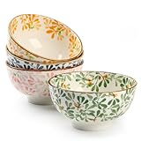 ZPPLD Müslischale Porzellan,Müslischalen Steingut,Kleine Reisschüssel,Keramik Müslischale 4er Set,Dessertschalen Keramik,Salatschüssel, Eisschale, Schale für Reis, Desserts, Nüsse, Obst