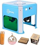 Creatorally K6 Mini Laser Graviermaschine, Keine Installation Erforderlich, 3000 mw Desktop Lasergravierer, Einfach zu Tragen für Anfänger zu Hause, mit Schutzlinse, Abluftbox