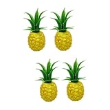 Alipis 4 Stück Nachahmung Ananas-Modell botanisches Dekor lebensechte Fruchtdekoration Lebensechte Ananasform Modelle Pflanzendekor Früchte Foto Requisiten Modell künstliche Früchte Obst