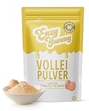 EASY YUMMY - Vollei-Eipulver (1000g = 80 Eier) aus Regionalen Niederländischen Freiland-Eiern | mit 1-Ei-Messlöffel | Wiederverschließbarer Beutel, lange Haltbarkeit | Rührei, Kochen, Backen | 100% Ei