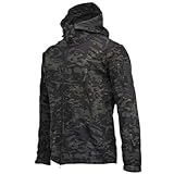 Suwequest Winddichte Herren-Jagdkleidung, Fleece, Wandern, Camping, Angeln, taktische Camouflage-Jacke, Fleece Nignt, L