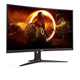 AOC Gaming C24G2AE - 24 Zoll FHD Curved Monitor, 165 Hz, 1ms, FreeSync Premium (1920x1080, HDMI, DisplayPort) schwarz