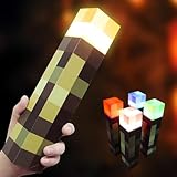 Dhqkqg LED Fackel Wandlampe, Wall Fackel Nachtlicht 28cm mit Sound, USB wiederaufladbar für Nachttischlampe, 4 Farben, Ton und Licht Flamme Nachahmen, Geschenk für Gamer (A-4 Color)