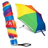 Villkin Regenschirm für Kinder mit Reflexstreifen - Bunter und Leichter Taschenschirm für Kinder mit einer Spannweite von 97cm – Sturmsicherer Schirm für Jungen und Mädchen (Regenbogen (Manuell))