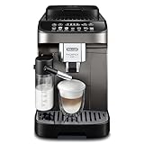 De'Longhi Magnifica Evo ECAM290.81.TB, Vollautomatische Kaffeemaschine, Kompakte Größe, Bean-to-Cup-Maschine, Automatischer Milchaufschäumer, 7 Rezepte, Soft Touch Farbdisplay, Titan/Schwarz