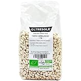 Oltresole - Bio Cannellini Bohnen 1 Kg - getrocknete Bio-Hülsenfrüchte aus kontrolliertem Anbau, reich an Ballaststoffen, hervorragend geeignet für die Zubereitung von Suppen