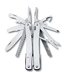 Victorinox Multifunktionswerkzeug Swiss Tool Spirit X, 24 Funktionen, Multitool mit Feststellklinge und Kombi-Spitzzange, Inkl. Nylon-Etui, Silber