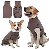 Hjyokuso hundepullover, hundemantel fleece, Pullover Hund, Hunde Pullover für kleine mittelgroße große Hund, warmer und leichter hundepulli, wintermantel Hund, outdoor hundemantel, hundejacke -Braun