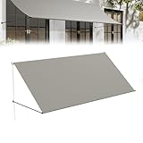 YRHome Markise Fallarmmarkise einziehbar 300x145 cm - Balkonmarkise & Sonnenschutz für Terrasse/Garten - Wetterfest mit UV-Schutz Inkl. Montagezubehör - Ideal für Fenster & Balkon (Grau)