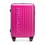 WITTCHEN Urban Line | 66x44x25,5 cm | Mittelgroßer Koffer Reisekoffer | Funktionaler Koffer ABS-Gepäck Teleskopgriff Zahlenschloss | 4 Doppelrollen |Fuchsia