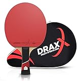 Draxx Sports Carbon Tischtennisschläger Profi | Offensivgummi Pro Tischtennis schläger | 5-lagiges Holz 2-lagiger Carbon 2mm Schwamm | gewinnen mit dem Carbon Series Profi tischtennisschläger