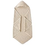 Babyhandtücher mit Kapuze, 88,9 x 89,9 cm, Baumwolle, schnelltrocknend, Bademantel für Badezeit, Dusche, Strandausflug, Kita, Zuhause, Kindergarten, Spa, Tag