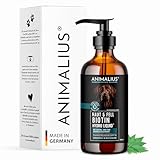 Animalius | Haut & Fell BIOTIN Liquid 500 ml | Für Hunde, Mit Zink, Biotin, MSM | Bei Juckreiz, Haarausfall, Fellwechsel, für glänzendes und Starkes Fell