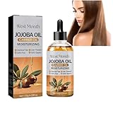 Jojobaöl Bio, Jojobaöl Haare, Jojobaöl für Haarwachstum, 100% rein natürlich und kaltgepresst, Organic Jojoba Oil für Gesicht, Körper, Bart, Nägel, Verbessert die Ausstrahlung von Haar und Haut (1PC)