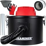 KAMINER Aschesauger 10l Saugleistung 800W Spannung: 220-240V - 50/60Hz - 2 Filtersystem HEP - Aschesauger Industriesauger und Grill 6317