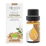 Essences Bulgaria Bio-Copaiba Ätherisches Öl 10ml | Copaifera officinalis | 100% Naturrein | Unverdünnt | Therapeutischer Grad | Aromatherapie | Kosmetik | Tierversuchsfrei | Gentechnikfrei | Vegan