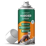 Silberkraft® 400 ml Marderspray für Auto, Dachboden, Garten - hochdosiert & laborgeprüft - Marderschreck für Auto, Marderabwehr mit Spray gegen Marder