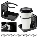 TNOMSNO Getränkehalter Auto, 2 Stück Klappbar Becherhalter, Klappbar Getränkehalter Flaschenhalter Boot Zubehör Tassenhalter, Universal Dosenhalter Flaschenhalter Tassenhalter Cup Holders für Boot