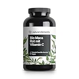 Bio Maca Rot – 3000 mg Bio Maca rot pro Tagesdosis – 180 Kapseln – Mit natürlichem Vitamin C, ohne Magnesiumstearat – zertifiziert Bio, hochdosiert, vegan, in Deutschland produziert & laborgeprüft