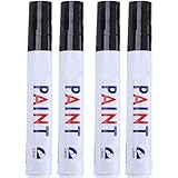 4PCS Car Tire Paint Pen, Tire Ink Paint Pen for Car Tires, Waterproof Non-Fading Tire Paint Pen, Waterproof Car Wheel Tire Paint Pen, Anti-Drying Letter Graffiti Ink Marker (Black)