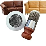 Wise Owl Furniture Salve for Leather, Furniture Leather Salve with Boar Bristle Brush, Leather Conditioner Restorer & Polish, Deep Leather Cleaner Set for Furniture, Car Seats (120ml)