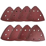 WanderGo Schleifpapier Dreieckschleifer 100 Stück Deltaschleifer Schleifpapier 40/60/80/120/180/240/320/400 Körnung für 93x93x93mm Schleifdreiecke