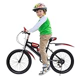 XUEMANSHOP Kinder Fahrrad Mountainbike, 20 Zoll 7 Gang Kinderfahrrad mit Kompass-Glocke, Getriebe, Scheibenbremse, ab 6 Jahre