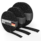 Terrassenpads Rolle 20m x 80mm x 10mm – Bautenschutzmatte aus Gummigranulat für Terrasse & Terrassendielen – WPC Unterkonstruktion – Antirutsch, Made in Germany