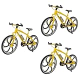 BESTonZON 3 STK Fingerrad fingerspielzeug Finger Spielzeug Kuchendekoration Desktop-Wettkampfsportstütze elektrisches Fahrrad Trainingsanzug Alu-Fingerbike Fingertrainingsspielzeug Mini Kind