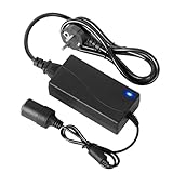 Spannungswandler 230V auf 12V, KFZ Netzadapter 5A 60W, Adapter Zigarettenanzünder Steckdose, AC auf DC Adapter 12V auf 230V, für Auto-Staubsauger, Kompressoren, Kühlbox