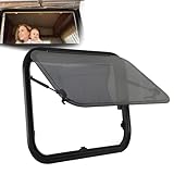 Ausschiebbares Klappfenster, Doppellagiges Ausschiebfenster, Rahmen aus Aluminiumlegierung, Einstellbarer Winkel, für Wohnmobile, Anhänger, Geschäftswagen 700 * 400