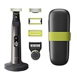 Philips OneBlade Pro 360 Face&Body – Elektrischer Bartschneider, Rasierer, Bodygroomer, 360 und Original Klinge, Trimmaufsatz mit 14 Längeneinstellungen, Körper-Kit, Ladestation, Reiseetui, QP6651/30
