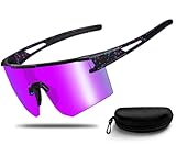 Schnelle Brille, Fahrradbrille Sonnenbrille Herren Damen, Sportbrille für Rennrad Radfahren, UV400 Schutz Laufbrille Radbrille MTB Rave Brille für Eine Vielzahl von Outdoor Aktivitäten