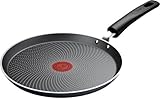 Tefal Bratpfanne | So'Light Pancake Pfanne 25 cm | Leichte Induktionspfanne | Sichere Antihaftbeschichtung | Schnelles Aufheizen | Light Tech Technologie | 2 Jahre Garantie | H0563842