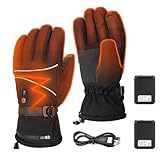 Elektrische beheizte Handschuhe, beheizte Handschuhe, elektrische Fahrradhandschuhe mit Heizung, bequeme Handwärmer für Camping, winddicht, zum Radfahren