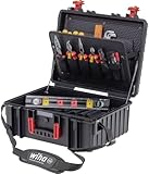Wiha Elektriker Werkzeugkoffer XL 2 electric 41-tlg. I gefüllt mit Werkzeug I professioneller Werkzeugkasten mit Tragegurt