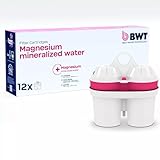 BWT Filterkartusche Magnesium Mineralized Water 12 Stück | Mit Magnesium Wasserfilter Trinkwasser | Für Speisen & Getränke | Filtert Kalk, Chlor, Blei & Kupfer | für Wasserhärte ab 15°dH geeignet