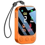 HAKINAKU Tragbarer CO-Melder Kohlenmonoxidmelder für Reise Camping Auto, Mobiler CO-Warner Warnmelder, CO-Messgerät CO-Messer mit Eingebauter Wiederaufladbarer Batterie, Orange, HD09