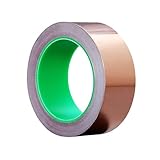 50 Mm X 20 M Kupferband Gegen Doppelt Leitfähiges Kupferfolienband Klebeband Band Kupferfolienband Selbstabschirmung Band Kupferfolienband Sn Cms426 (Gold, One Size)