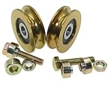 Packung mit 2 Rollen aus verzinktem Stahl – Rolle mit runden Rillen – 50 mm Durchmesser – 10 mm Seilrille – 10 mm Lager – Befestigungsschraube – Tragfähigkeit 150 kg