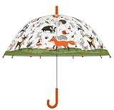 Esschert Design Regenschirm für Kinder, transparent, Wald,...