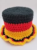 Klohut, Klopapierschoner, Klopapiermütze, Klorollenmütze, Klorollenschoner Deutschland, schwarz rot gelb