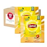 2 Packung - 200 Stück Teebeutel (2 g) Lipton Yellow Label Tee - Schwarztee 400 g mit Geschenk von Pere's Candy