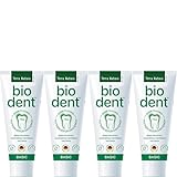 TERRA NATURA Bio Dent BasicS (4x75ml) mit Olivenblattextrakt, Kamille und Stevia, Fluoridfrei, homöopathiverträgliche Bio-Zahnpasta, Kieselerde, Vegan, ohne Konservierungsstoffe, Naturkosmetik