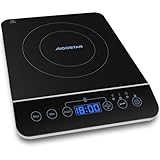 Aigostar Bluefire - Induktionskochfeld,10 Leistungsstufen, 200W-2000Watt, Temperaturbereich 60-240°C, LED Display, Schwarz