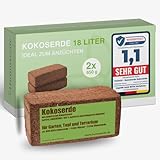 Humuserde I Kokoserde für Pflanzen 2 x 650g - 18L Kokoserde...