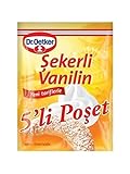 Dr.Oetker Vanillezucker, Vanillin für Desserts und Kuchen, 5x25 Gramm 1 Packung Vanillezucker