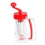 Mikinona Manueller Pfannkuchen Teigspender Mit Integriertem Mischsystem Ergonomischer Griff Für Kuchen Muffins Und Handlicher Teigportionierer